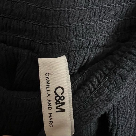 Camilla & Marc Brunetti Tiered Ruffle Mini Skirt Navy Blue Size 6 - Picture 5 of 6